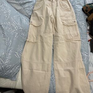 Beige Cargo Pants
